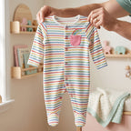 Rainbow Striped Full Sleeve Baby Romper