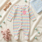 Rainbow Striped Full Sleeve Baby Romper