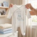 White Bear Print Wrap Style Baby Romper