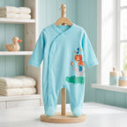Aqua Jungle Animal Print Baby Romper