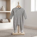 Grey Striped Wrap Style Baby Romper