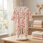 White Butterfly & Floral Print Baby Romper